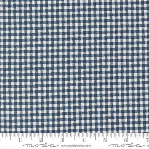 cotton fabric Vintage Farm Girl Navy Gingham - Moda - Sweetwater