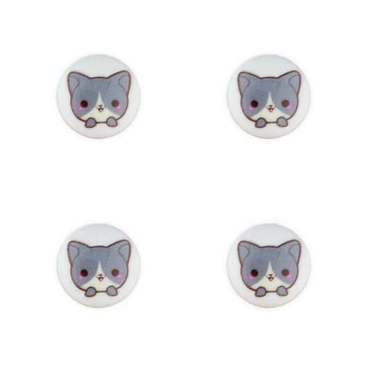White cat buttons 721424-01