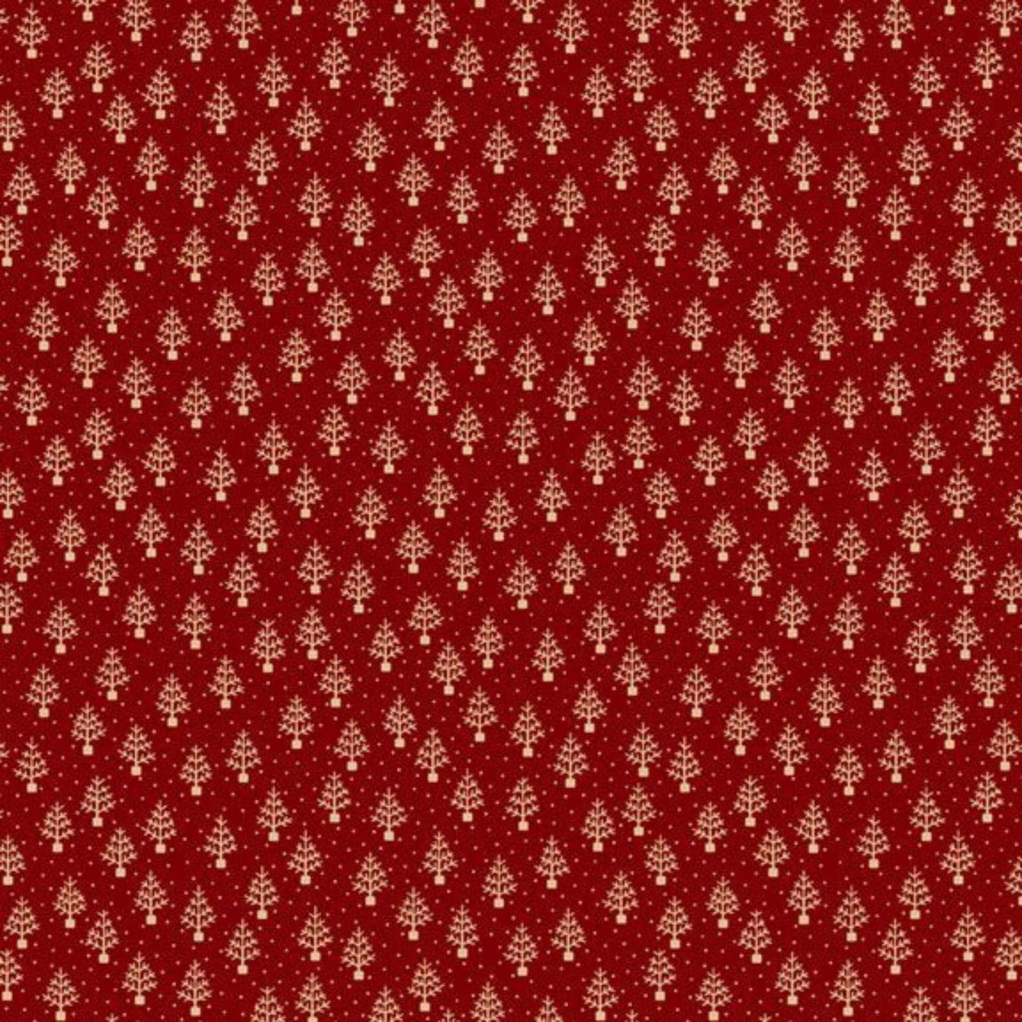 cotton fabric Winter trees on forest green cotton - Judie's Feather Trees - Marcus Fabrics - R330622