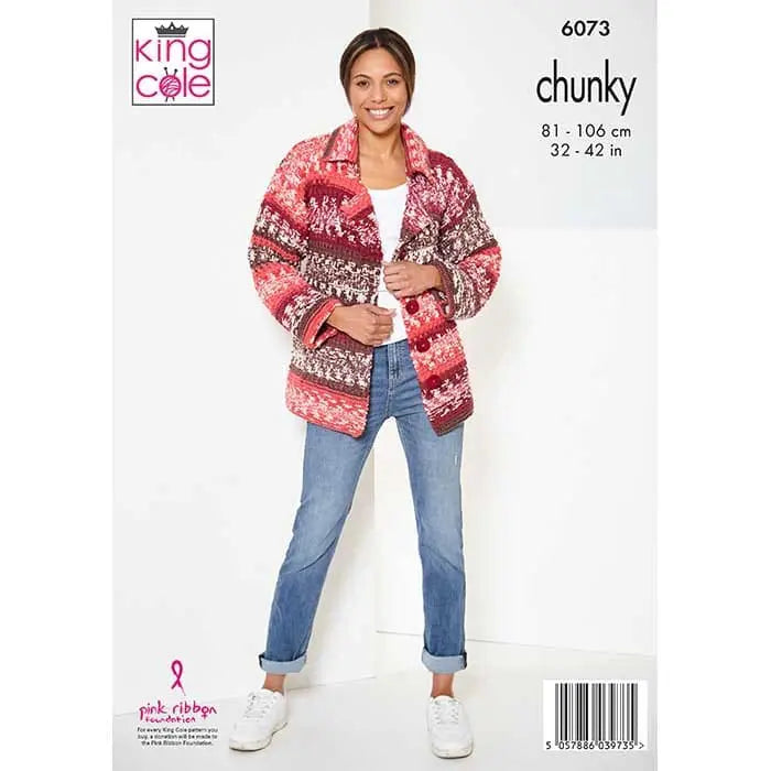 Women's Cardigan and Poncho knitting pattern in chunky - King Cole 6073