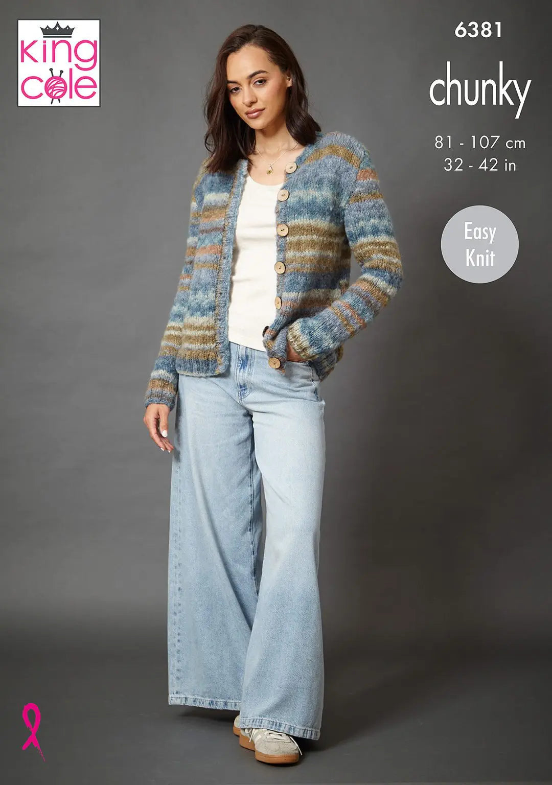 Women's Cardigan and Sweater knitting pattern in chunky - King Cole 6381