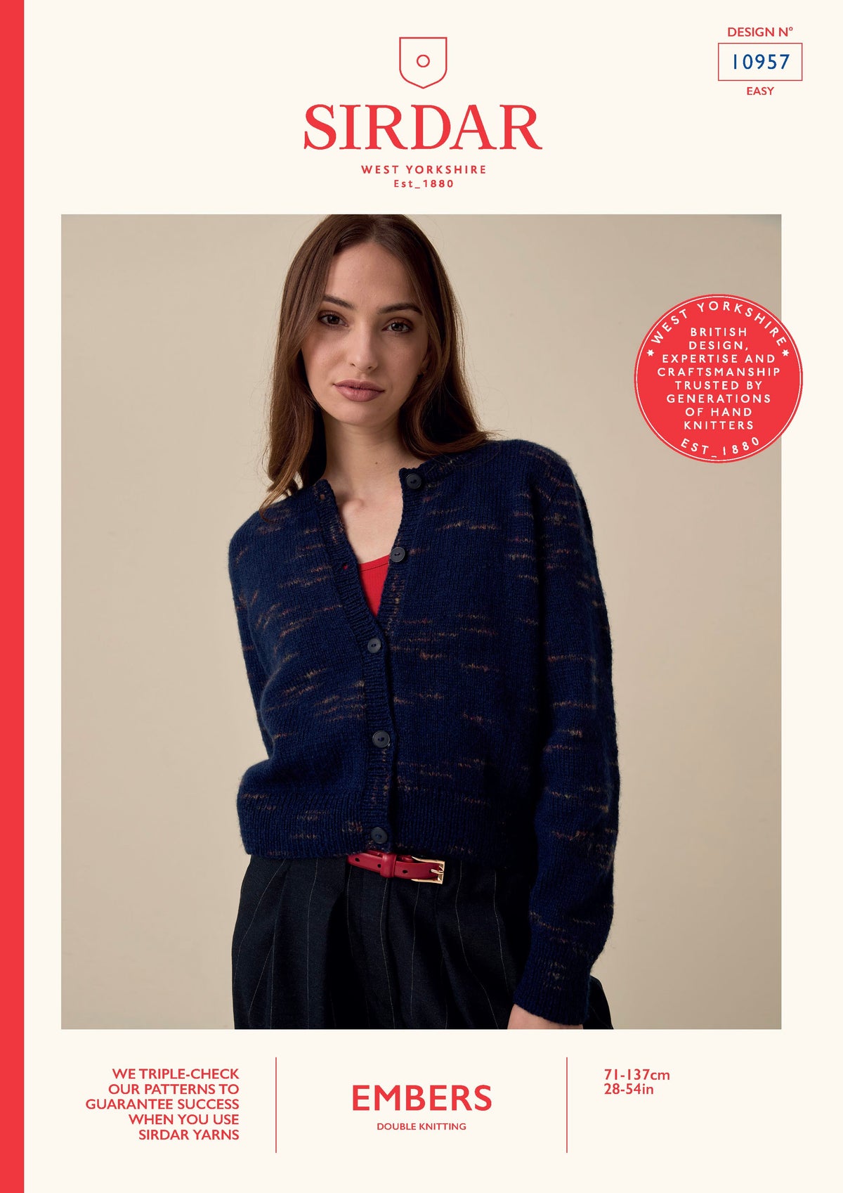 Women's Cardigan knitting pattern DK - Sirdar 10957