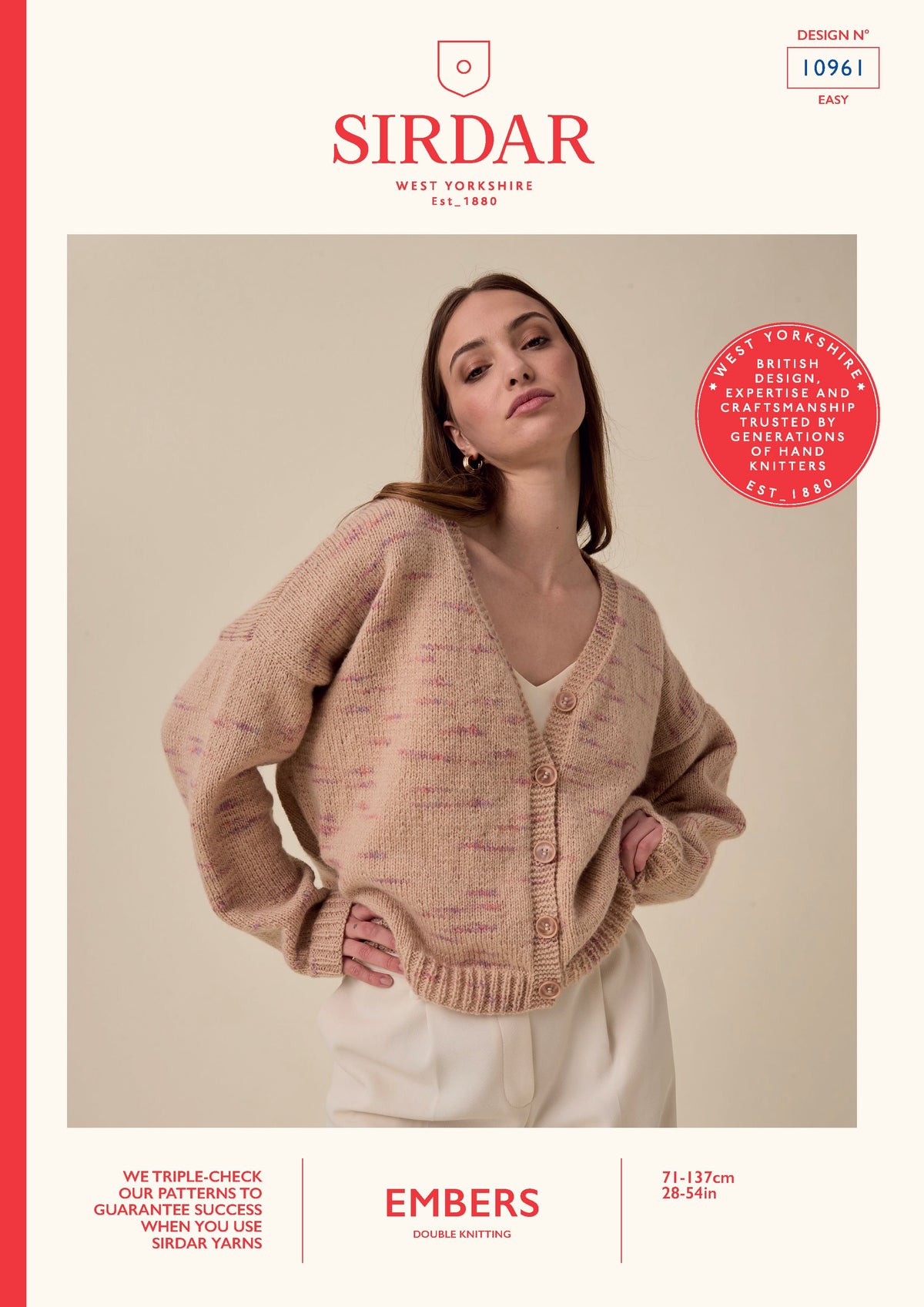 Women's Cardigan knitting pattern DK - Sirdar 10961