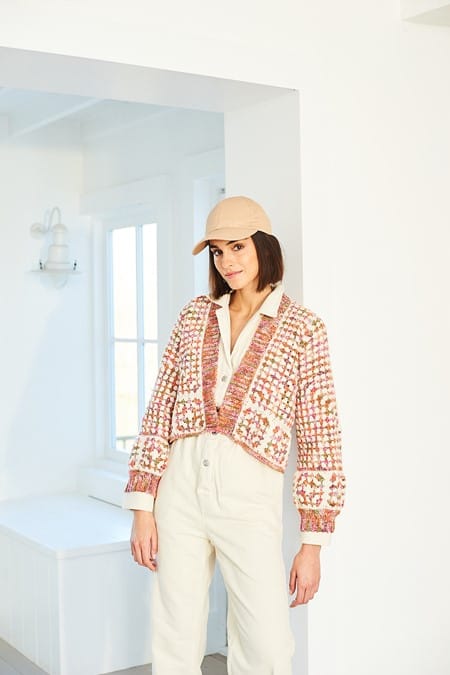 Women's Hexagon Cardigans crochet pattern in DK - Stylecraft 10051