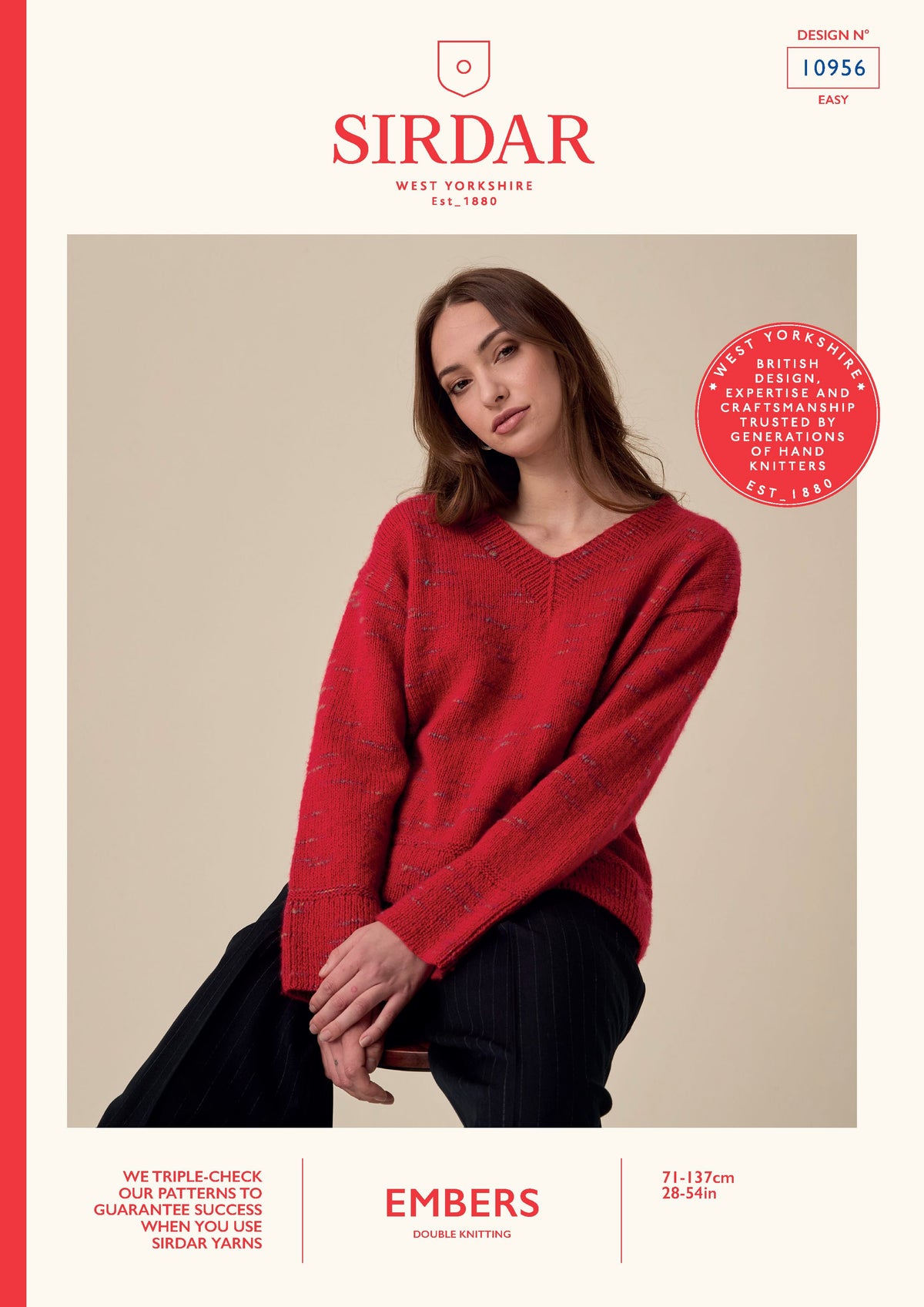 Women's Jumper knitting pattern DK - Sirdar 10956