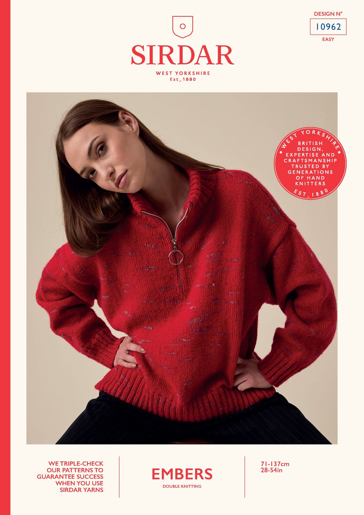 Women's Jumper knitting pattern DK - Sirdar 10962