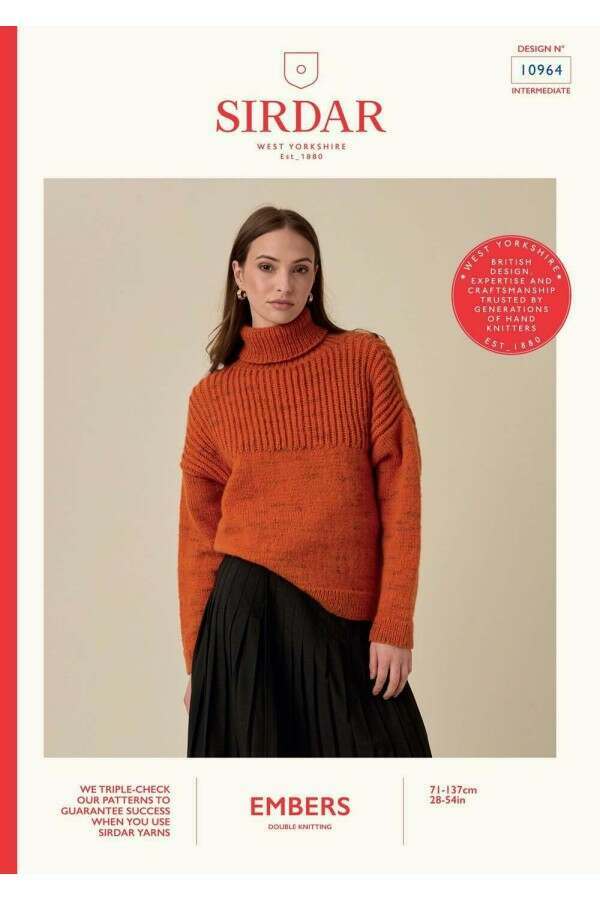 Women's Jumper knitting pattern DK - Sirdar 10964