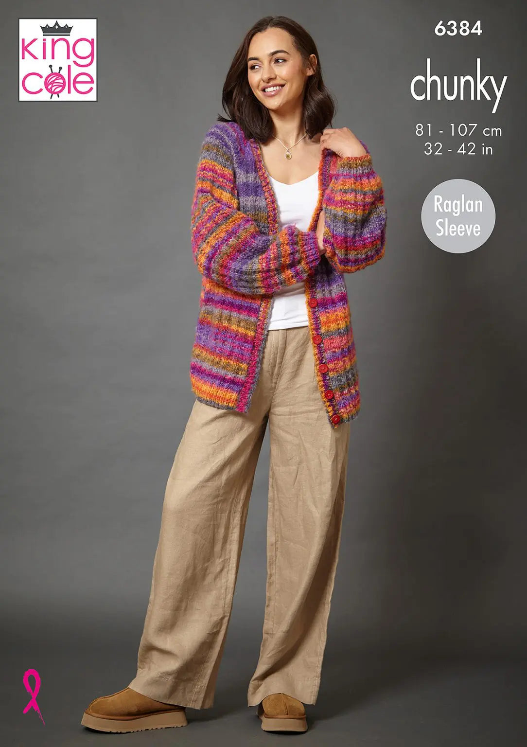 Women's Sweater and Cardigan knitting pattern in chunky - King Cole 6384