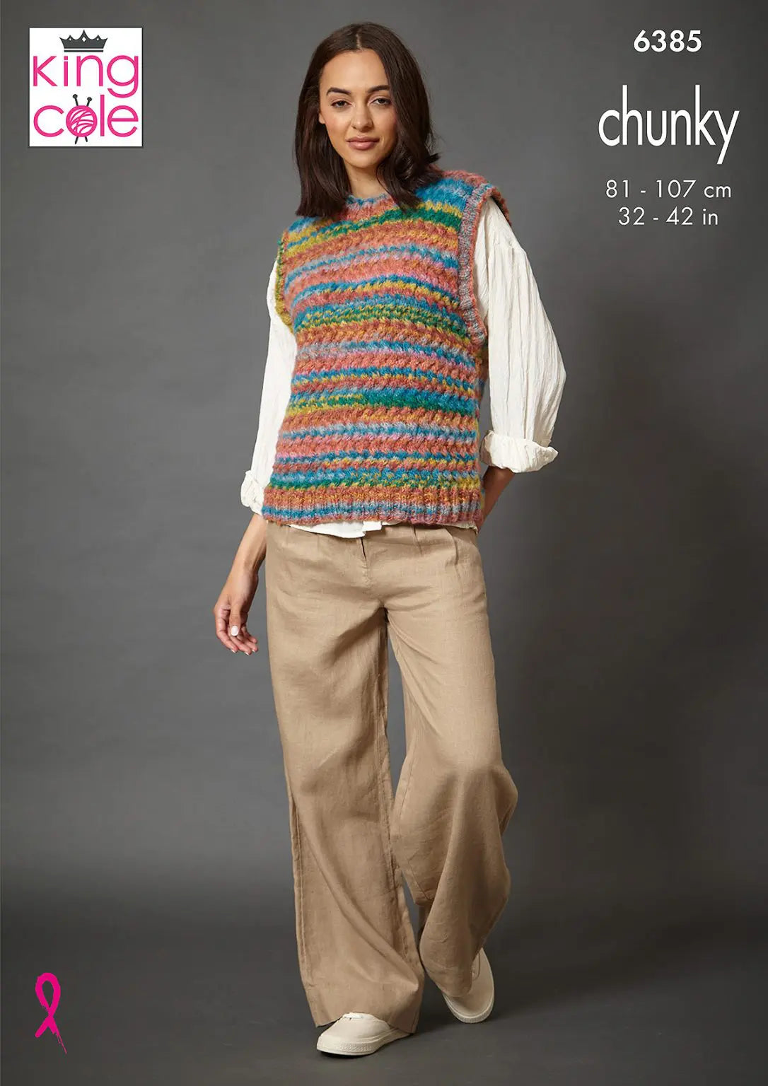 Women's Sweater and Tank Top knitting pattern chunky - King Cole 6385