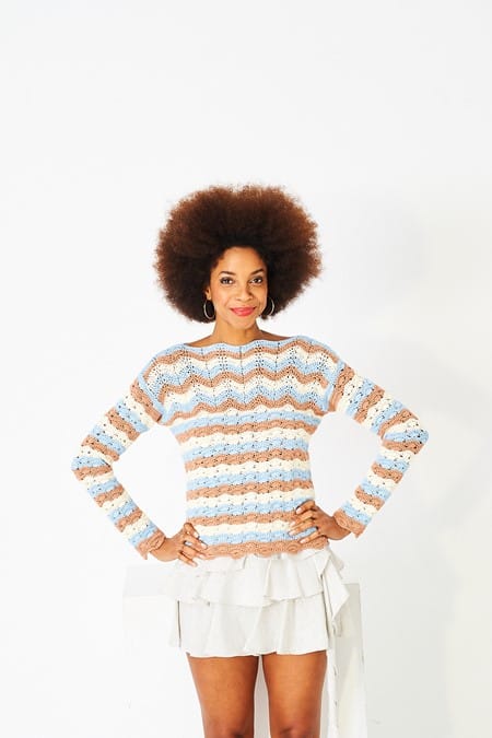 Women's Sweater and Top crochet pattern in DK - Stylecraft 10217