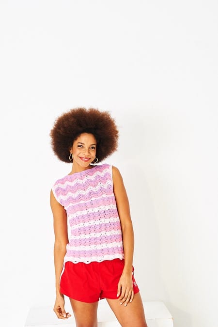 Women's Sweater and Top crochet pattern in DK - Stylecraft 10217