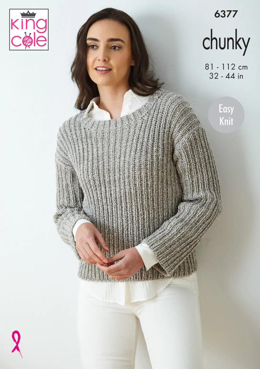 Women's Sweater and Waistcoat knitting pattern in chunky - King Cole 6377