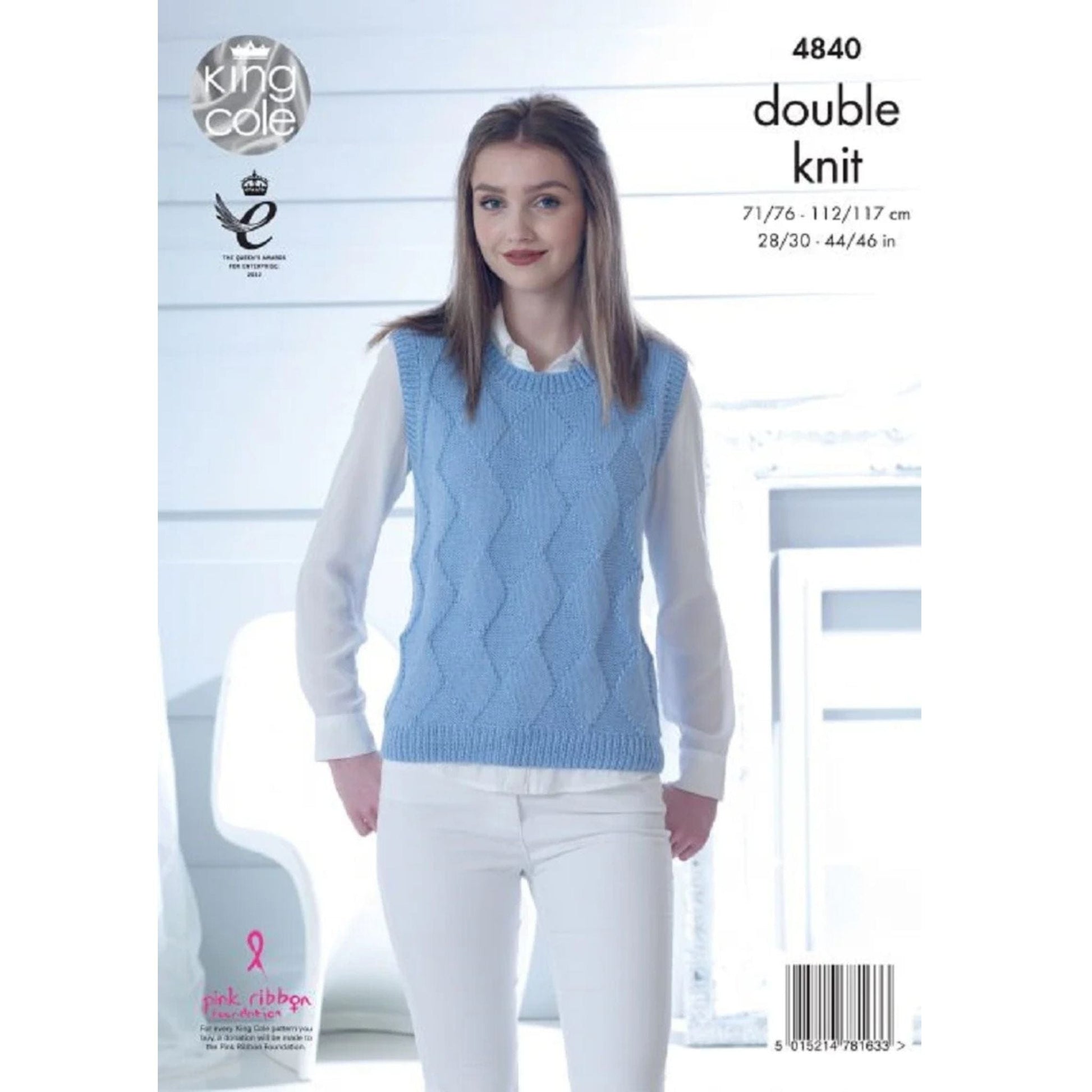 Womens Slipover and sweater knitting pattern-King Cole 4840