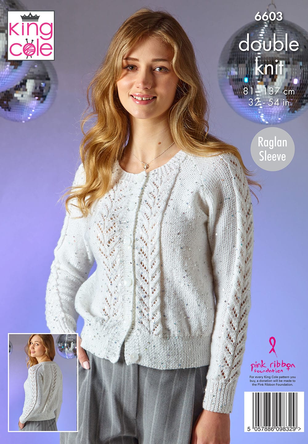 Womens Sweater & Cardigan knitting pattern DK - King Cole 6603