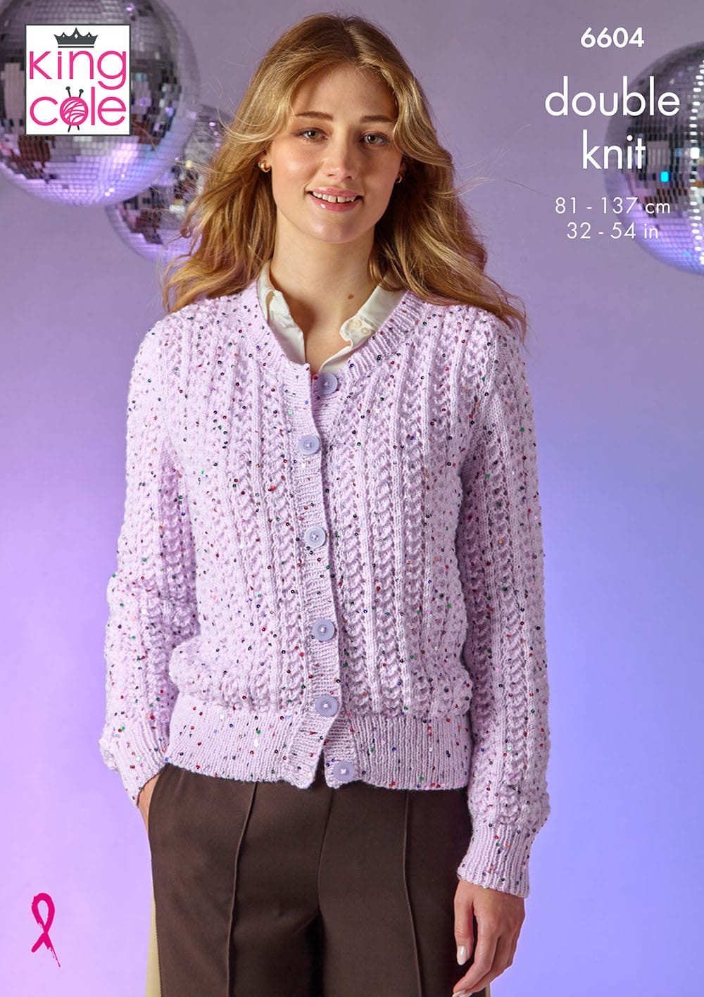 Womens Sweater & Cardigan knitting pattern DK - King Cole 6604