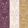 Butterflies and grassfield on taupe cotton fabric - Meadowside by Lewis & Irene