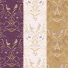 Birds on Purple Lavender cotton fabric - Meadowside by Lewis & Irene