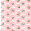 white hares on a pink cotton fabric - touch of Spring by 3 Wishes