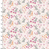 Grey rabbit and pink toadstools on pink brushed cotton - Friendship Forest by 3 Wishes