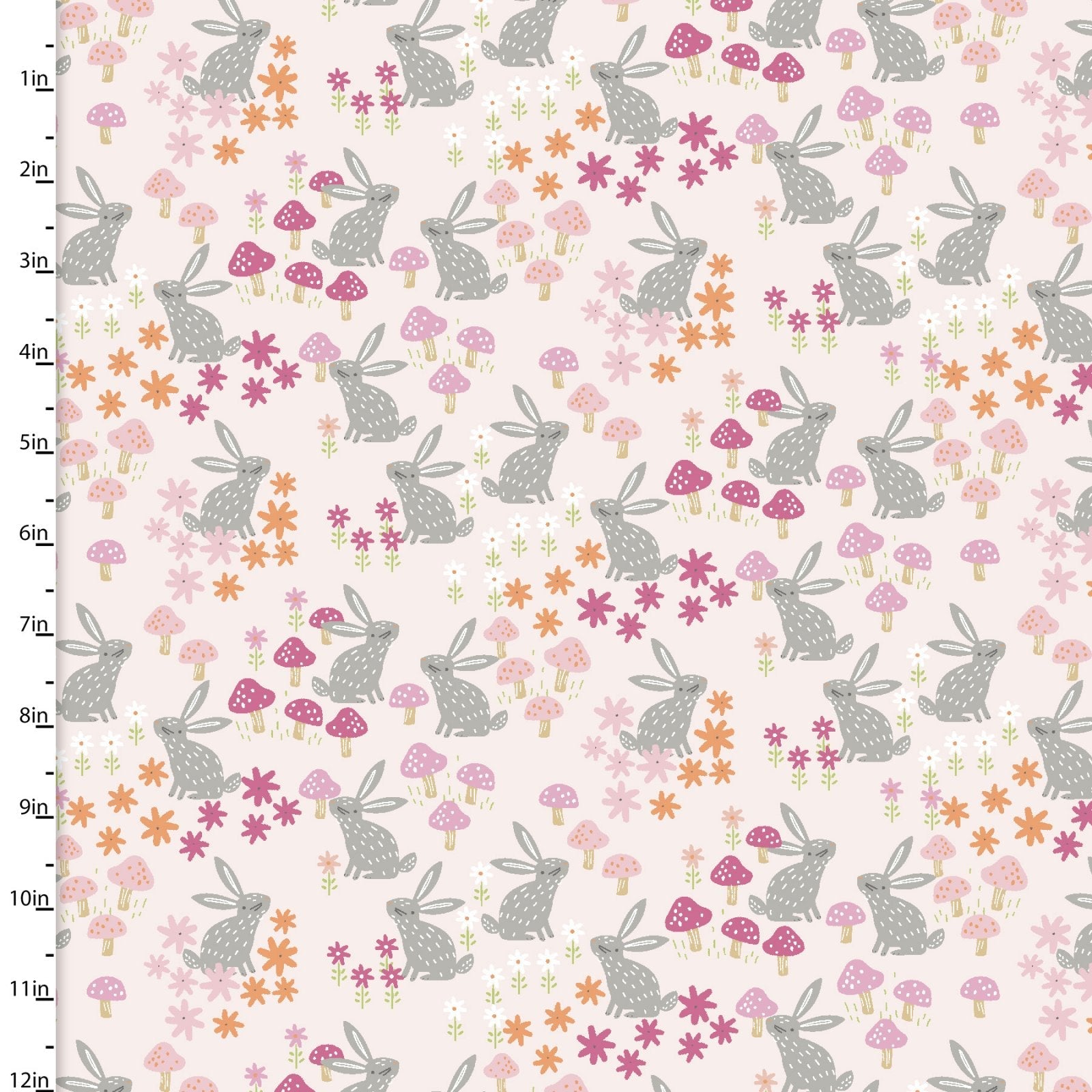 Pink floral baby flannel brushed cotton - Friendship Forest - 3 Wishes