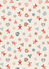 Gingerbread stars on blue cotton fabric - Gingerbread Season by Lewis & Irene
