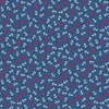 Little red and white anchors on dark blue cotton fabric - Nautical by Makower