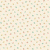 Flowers on Navy Blue polka dots cotton fabric - 'Amelia' Makower