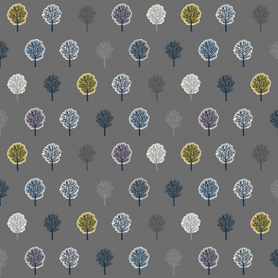 Wild flowers on navy blue 100% cotton - Heather and Sage by Makower