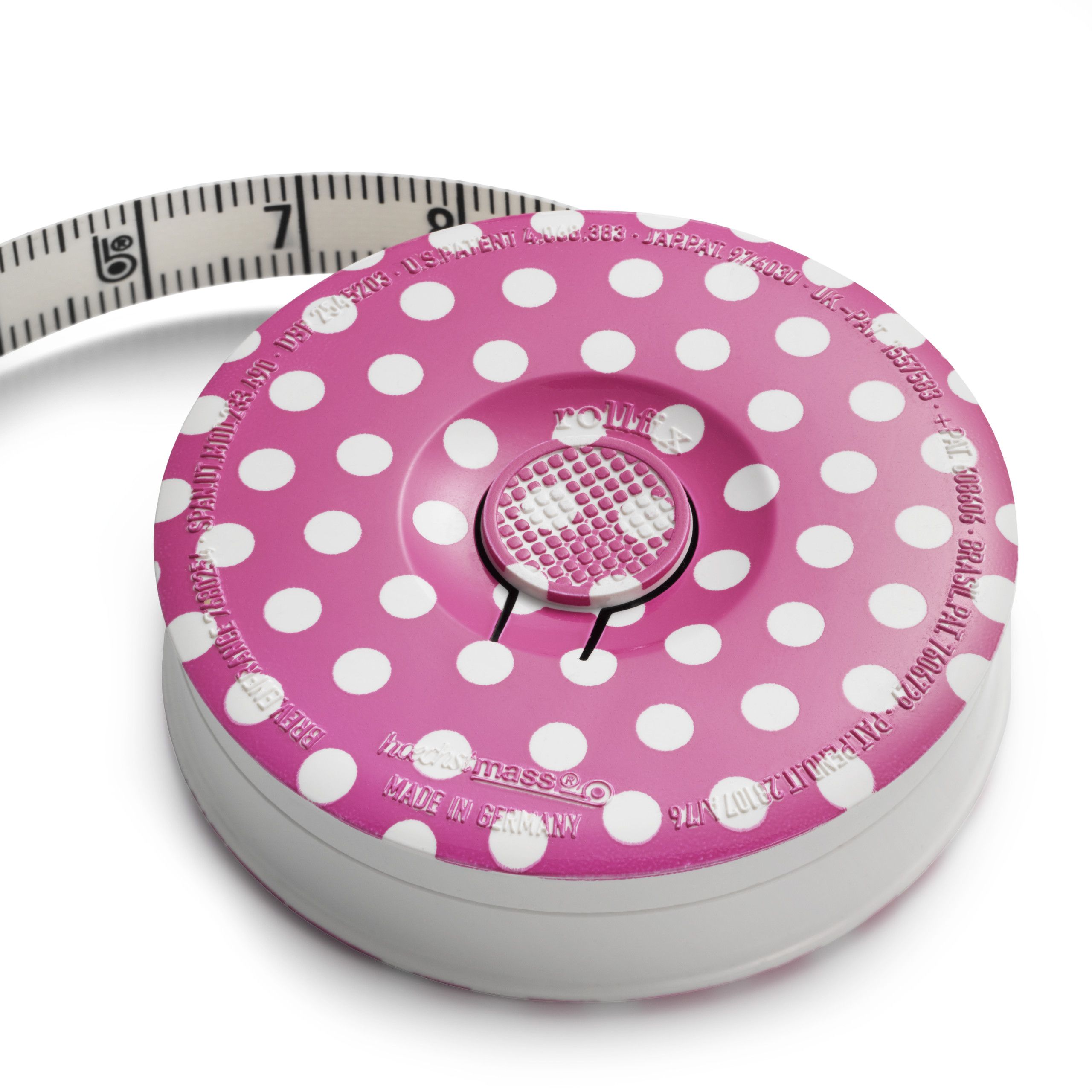 Prym Love retractable tape measure polka Pink 150cm