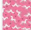 Load image into Gallery viewer, Princess Carriage Unicorn on Pale Pink cotton fabric - Craft Cotton Co