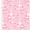Load image into Gallery viewer, Princess Carriage Unicorn on Pale Pink cotton fabric - Craft Cotton Co