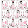 Framed pink Princess and poodle cotton fabric - Craft Cotton Co.