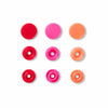 Prym Love 30 colour snaps round pink/red/peach