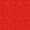 Red stitching heart fabric - Be Mine - Henry Glass