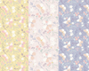 Load image into Gallery viewer, Pastel Flowers on duck egg blue cotton fabric - Lewis &amp; Irene