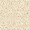 Small pink flowers and leaves on cream cotton = Strawberries and Cream by Laundry Basket Quilts