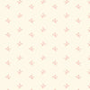 Pink quilt effect stars on cream flowers cotton fabric - Strawberies and Cream by Laundry Basket Quilts