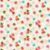 Colourful maple leaves on a cream cotton fabric - Hikari by makower