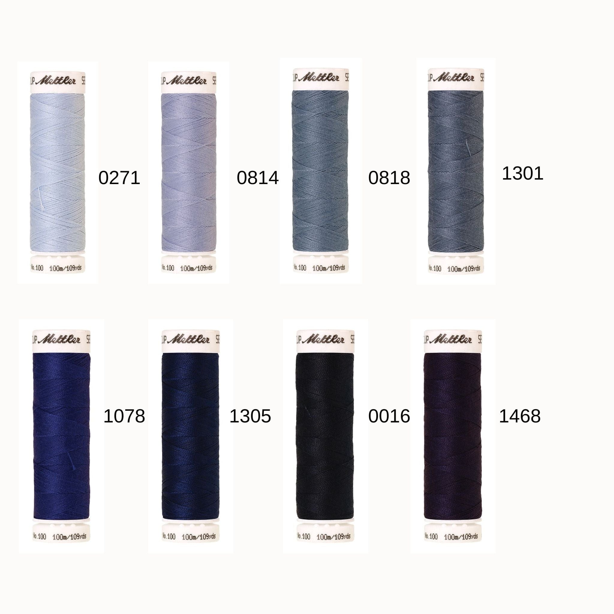 Thread 88 colours - Mettler Seralon polyester sewing thread 100m - list 2