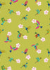 Load image into Gallery viewer, Hibiscus Hummingbird on mono cream cotton - Lewis &amp; Irene