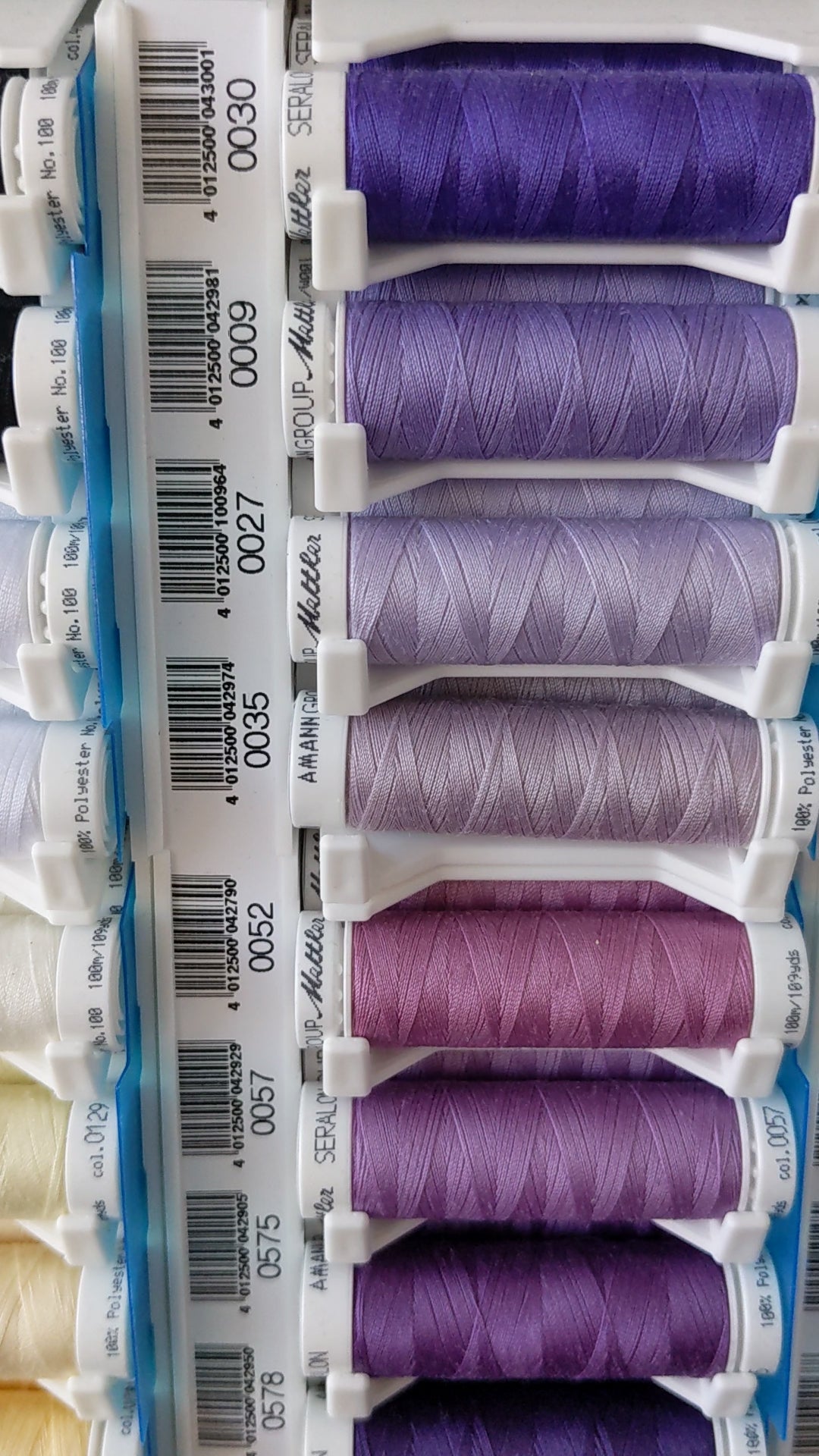Mettler Seralon polyester thread 100m - List 1