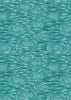 Lake ripples on a dark turquoise cotton fabric - On the Lake by Lewis and Irene