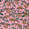 Monkeys on peach cotton fabric - Rainforest Friends - Robert Kaufman