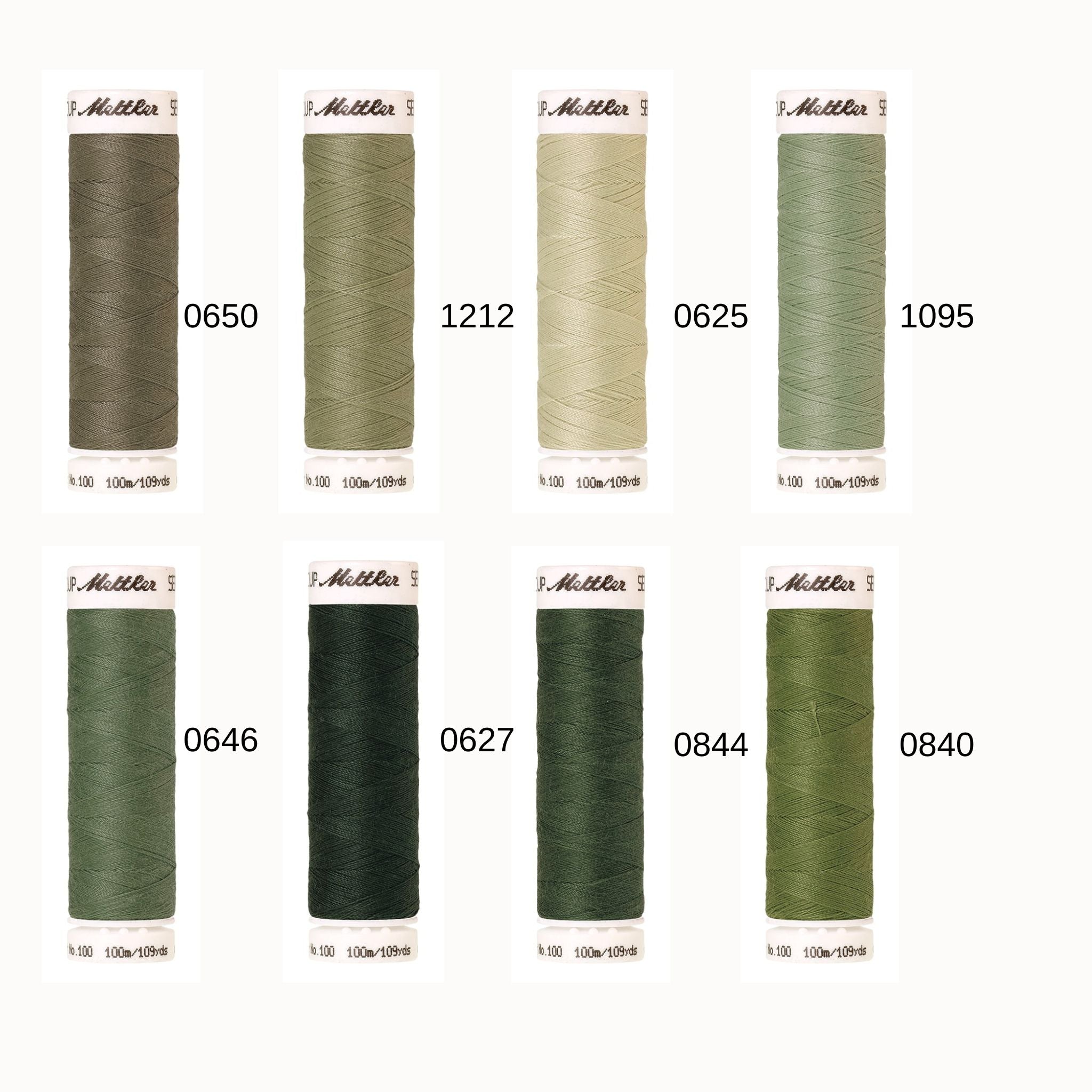 88 colours - Mettler Seralon polyester sewing thread 100m - list 2