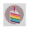 Rainbow slice of cake mimi cross stitch kit - Stitchfinity