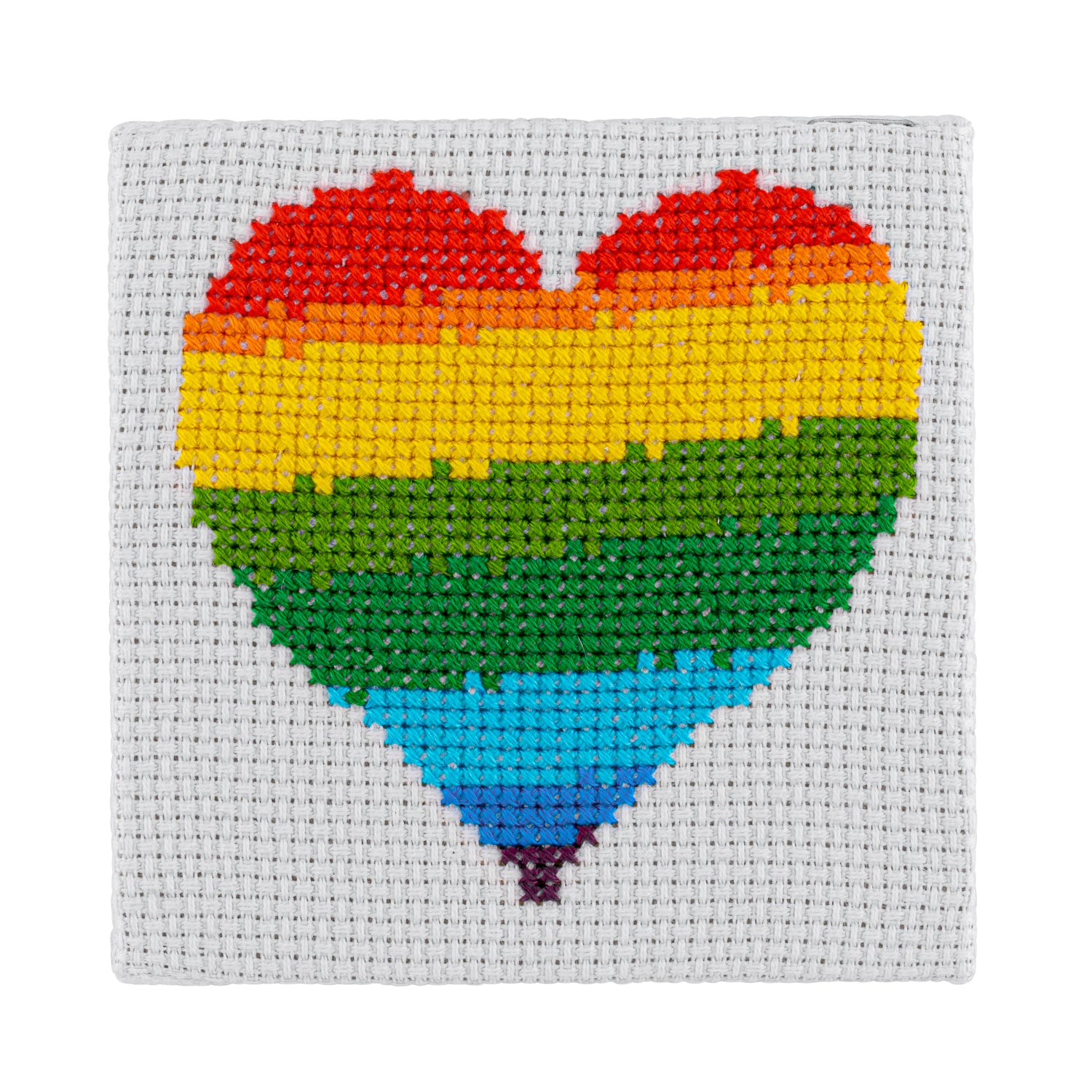 Rainbow Heart Mini Cross Stitch Kit - Stitchfinity