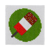 Fab lolly on a green circle mini cross stitch kit - Stitchfinity