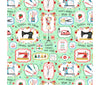 Vintage mannequin cotton fabric - 'A Stitch In Time' Michael Miller
