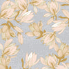 Grey with cream and gold floral cotton fabric - 'New Beginnings' by Dashwood Studio