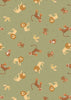 Pandas and bears on grey cotton fabric - Small Things - Lewis & Irene